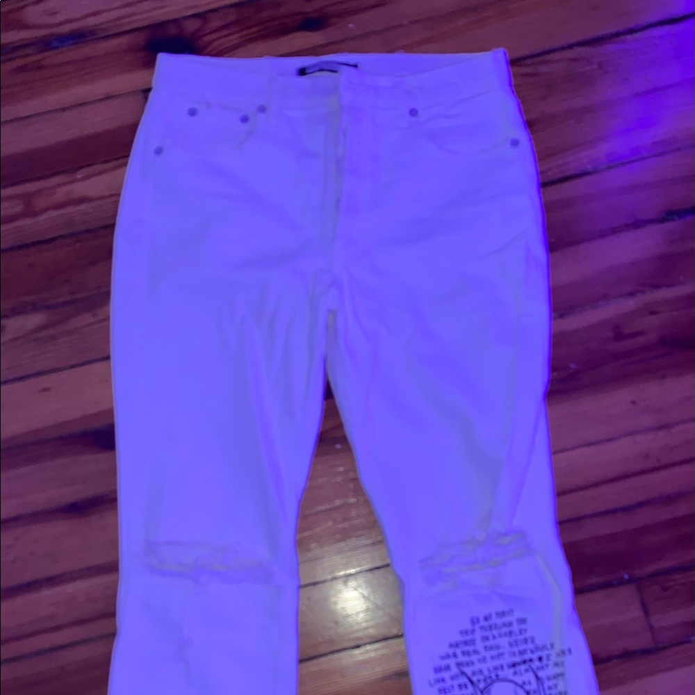 Adaptation Skull Print Boot Cut Jeans